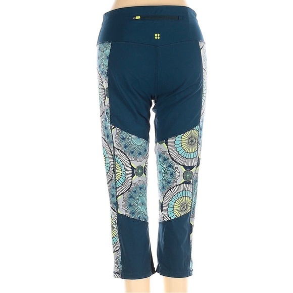 Sweaty Betty Cropped Yoga Athletic Workout Boho Sunrise Leggings Size Small S - Picture 3 of 6
